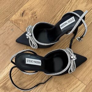 Steve Madden Black Heels with Sparkly Details